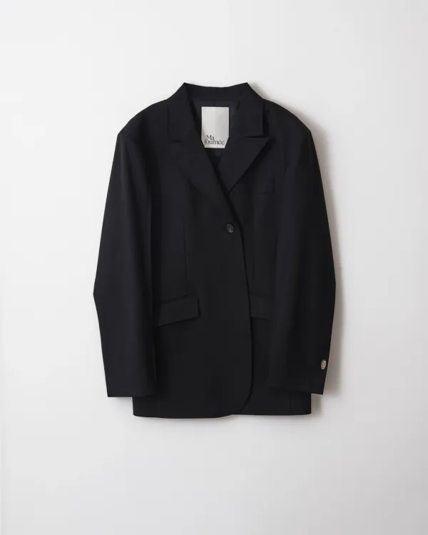 6TH / BOYFRIEND DOUBLE BUTTON JACKET_BLACK