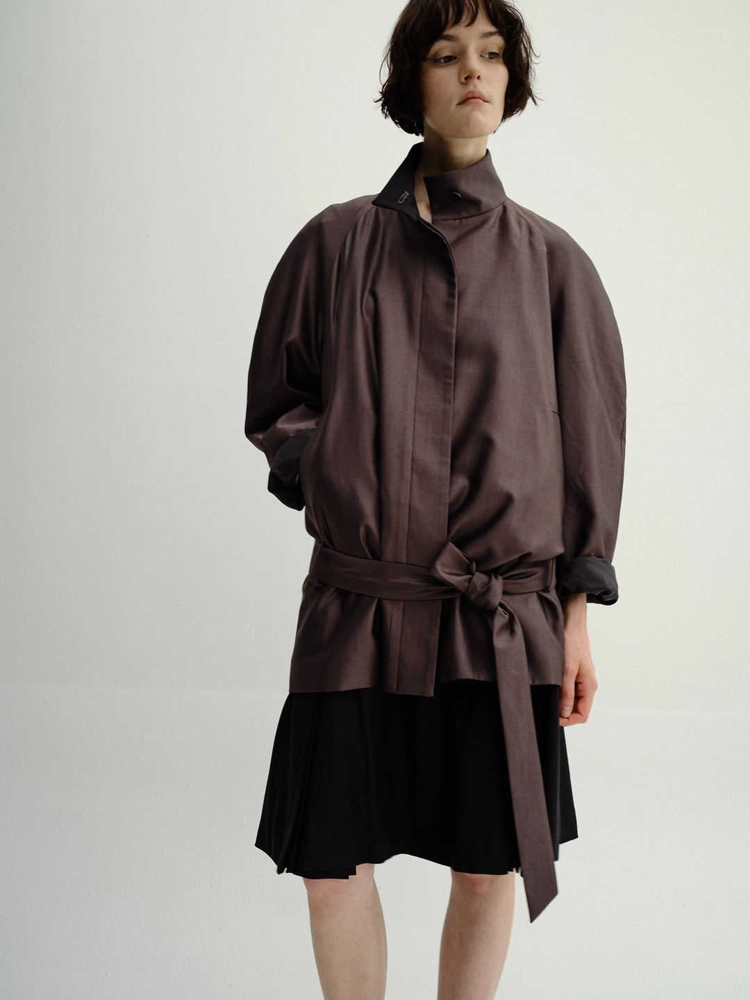 르에 TOD LOW HALF JACKET / SILK BROWN 상품 이미지 2