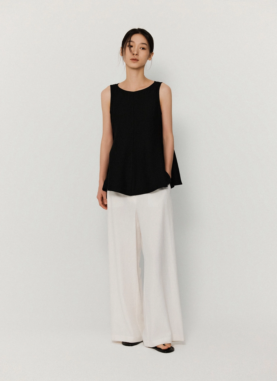 녹섭 essential linen pants_white (3 size) (6/12 이내 출고) 상품 이미지 1