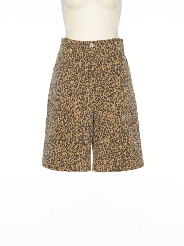PS25 LEOPARD PRINT CARPENTER SHORTS