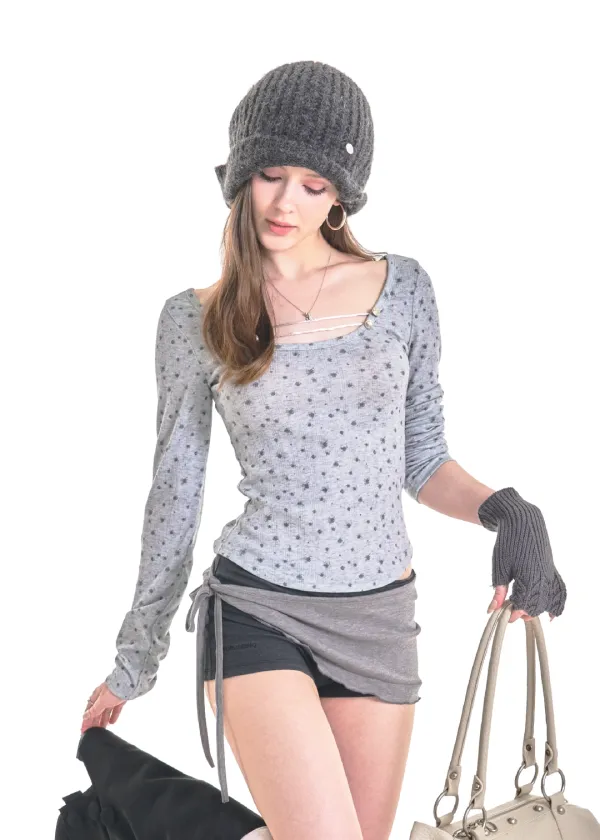 FLEUR NAPOLEON TEE [GREY FLOWER]