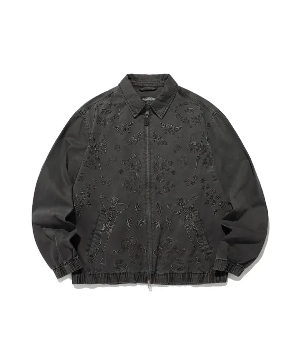 tattoo harrington dyed jacket[black]