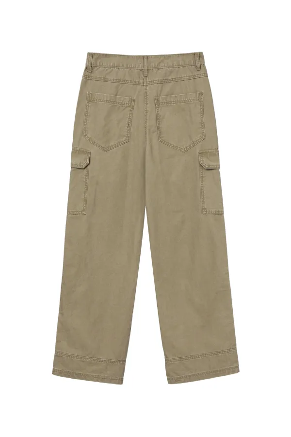 VINTAGE WASHED CARGO PANTS IN BEIGE
