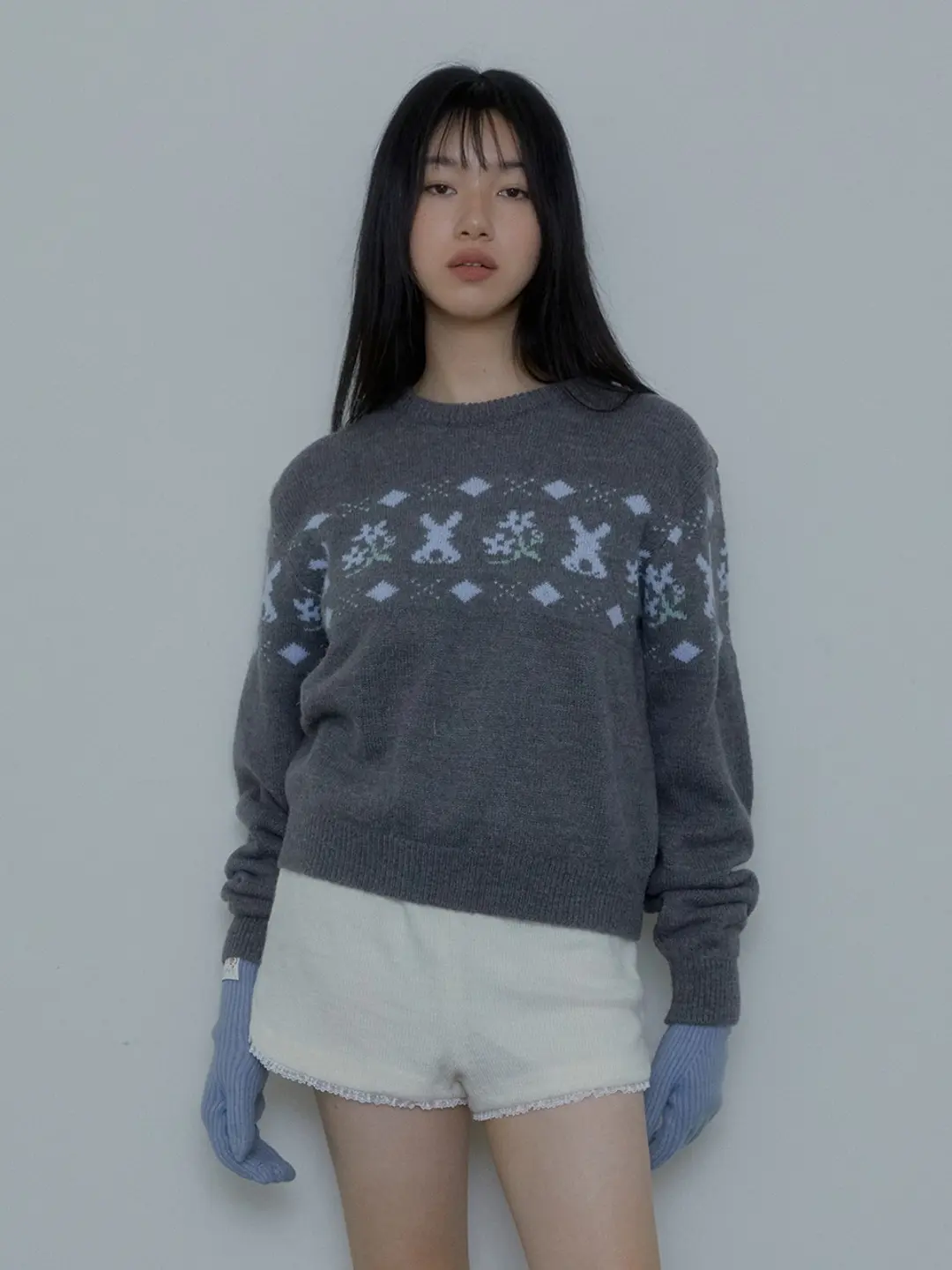 마가린핑거스 LACE KNIT SHORTS (CREAM) 상품 이미지 2
