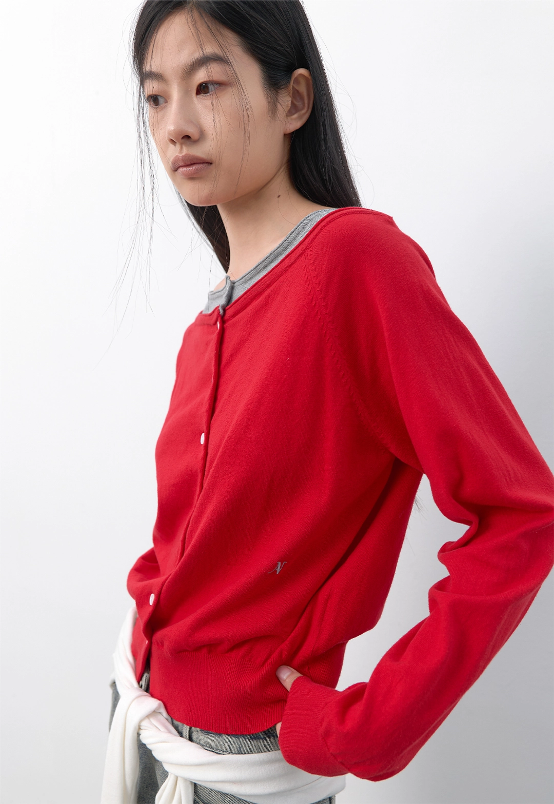 아뜰리에 나인 (CD-2275)DOUBLE LAYERED COLOR POINT CARDIGAN 상품 이미지 3