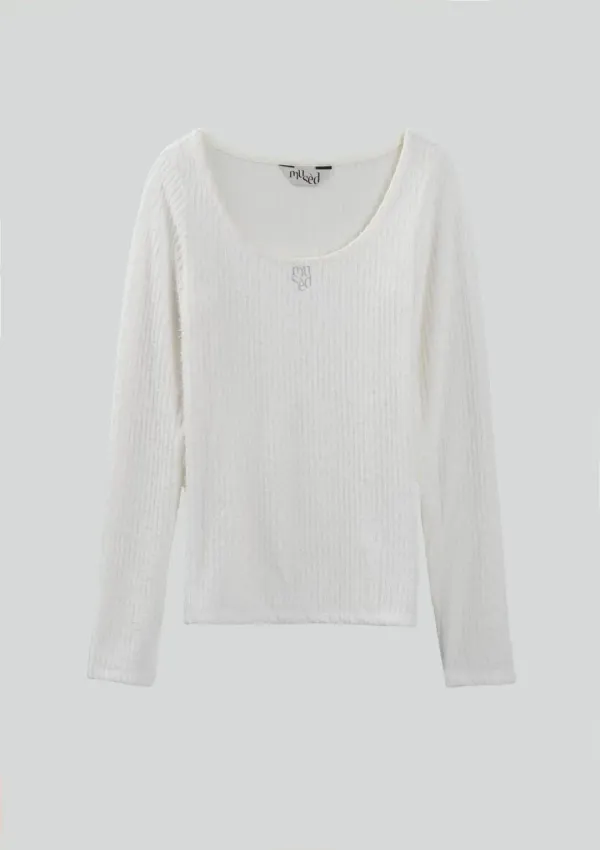 Mused Signature Logo T-shirt(L/SLV) - Fur White