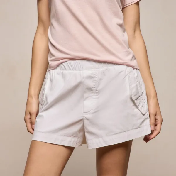 Stretch Poplin Surplus Short - White
