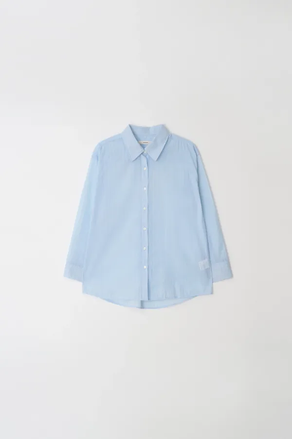 port sheer shirt (sky stripe)