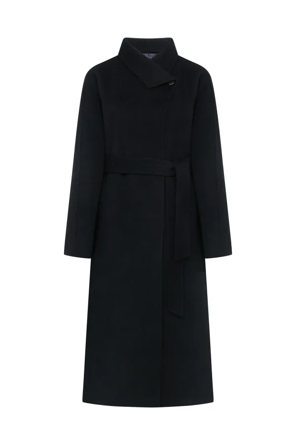 [2차 리오더]High Neck Long Handmade Coat[LMBFWI23CT703]-Black