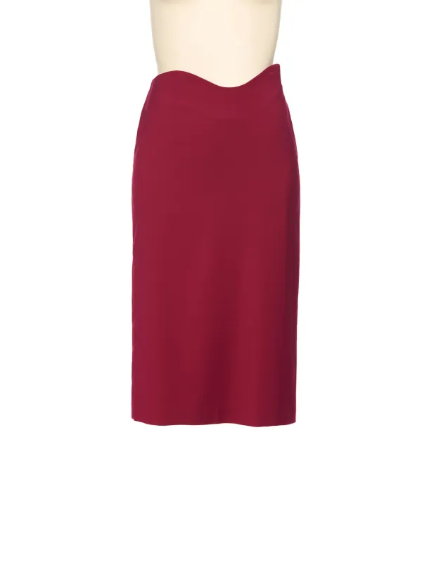 SS26 PURPLE WAVE LINE PENCIL SKIRT
