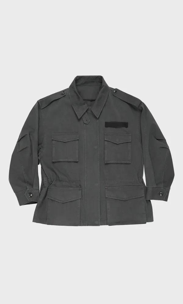 Stone Washed Cotton Field Jumper_Charcoal (1차 리오더)