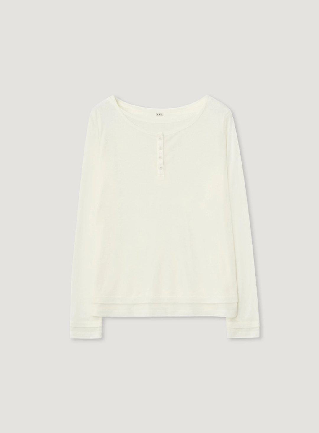 망고매니플리즈 EEZ LAYERED TEE_IVORY 상품 이미지 1