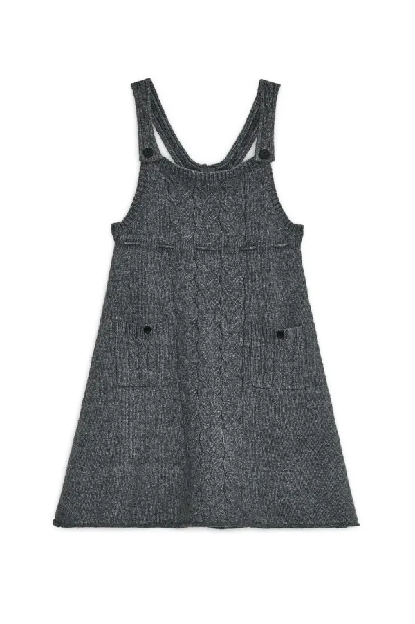 Strap knit dress (Charcoal)