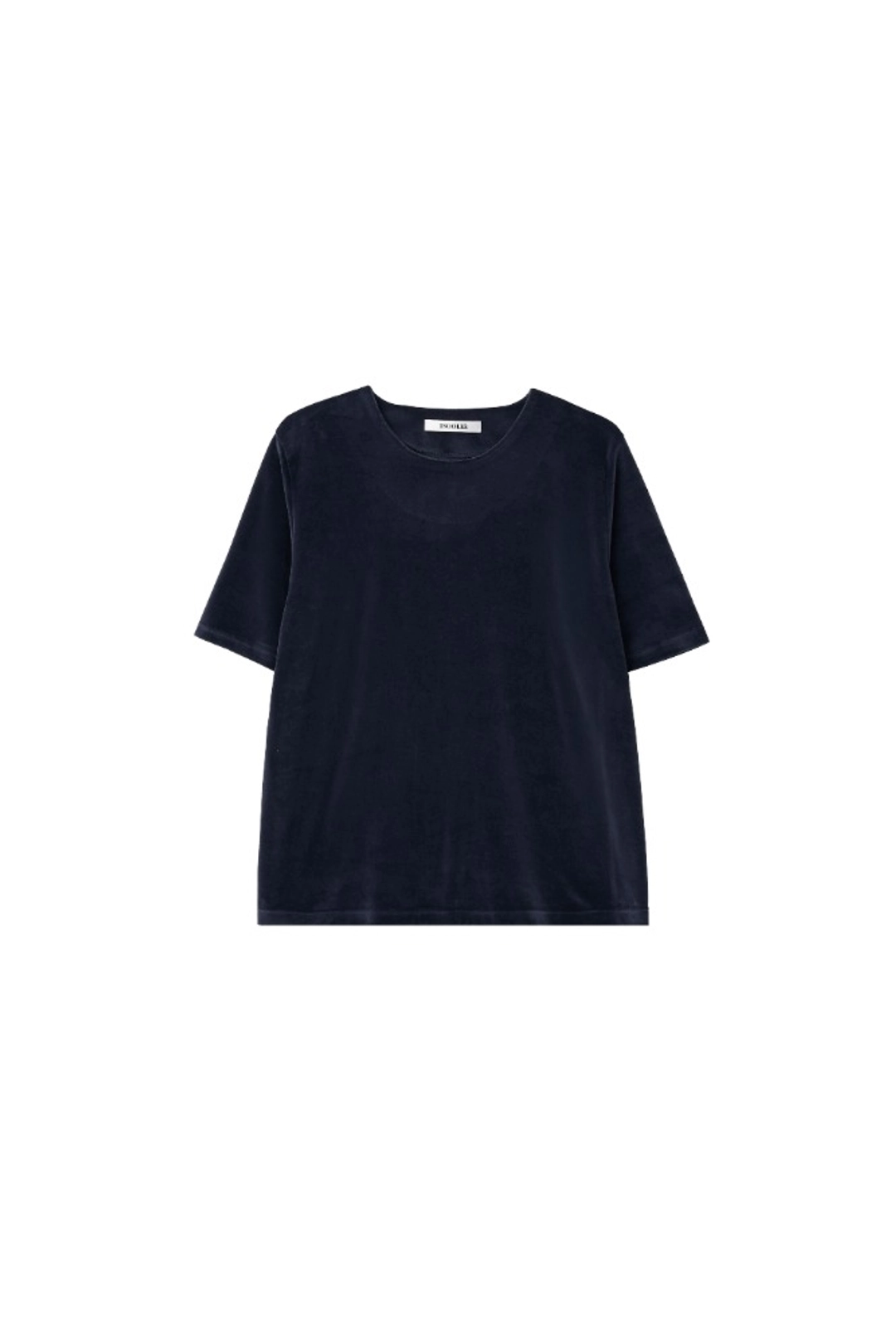 지수리 Oversized velvet t-shirts - Navy 상품 이미지 1