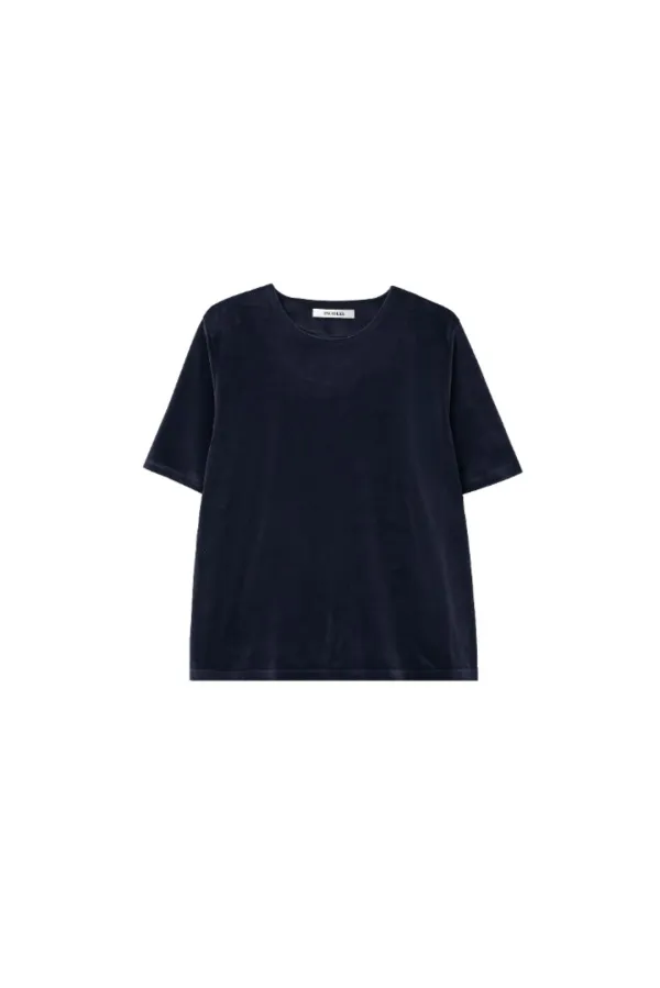 Oversized velvet t-shirts - Navy