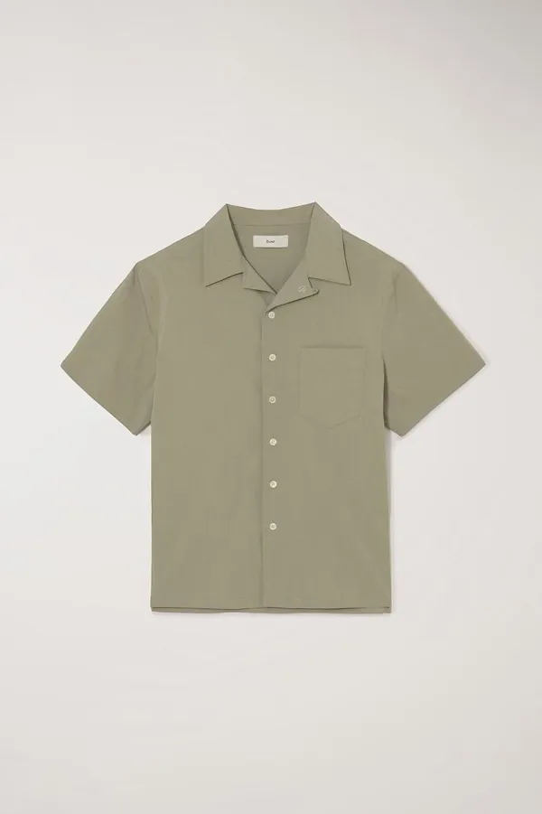 OPEN COLLARED OUT-POCKET SHIRT SOFT KHAKI