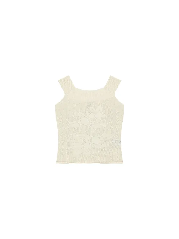 [6/11 출고] Plum Sheer Knit Top Ivory