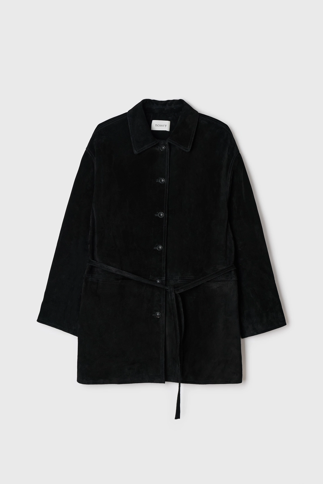 네세서리 Suede Half Single Jacket (Black) 상품 이미지 1