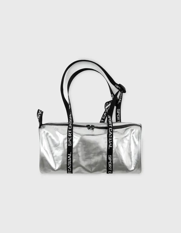 PATENT SPORTS GYM BAG (S) / Silver