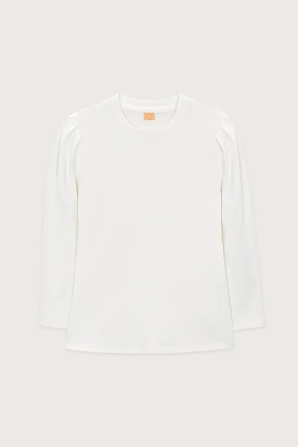 Puff Sleeve T-Shirt (White)