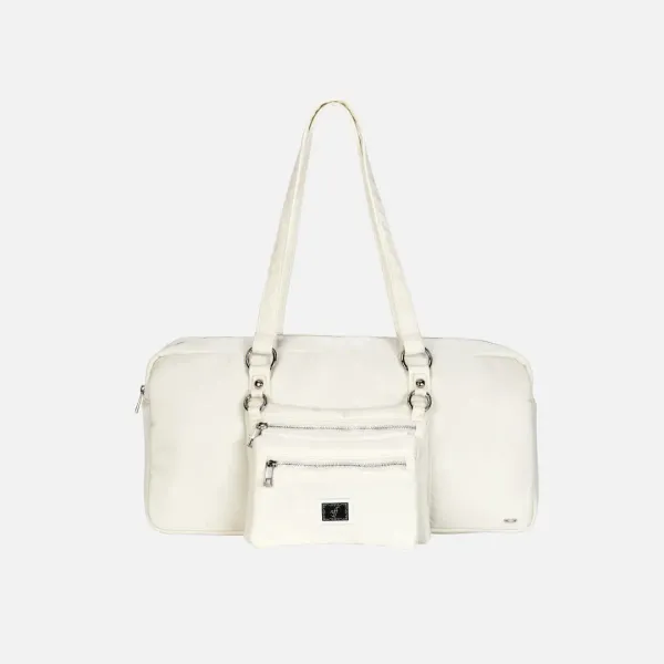 clip pouch bag-ivory