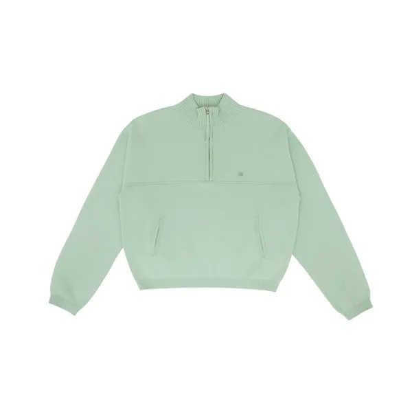 Half Zip-up Knit (pistachio mint)