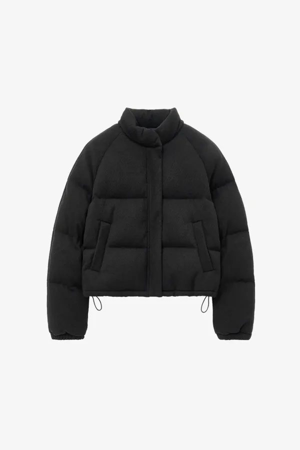 텍스처드 패브릭 다운 자켓 BLACK