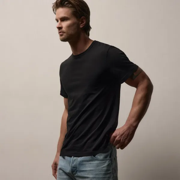 Short Sleeve Crew Neck - Black