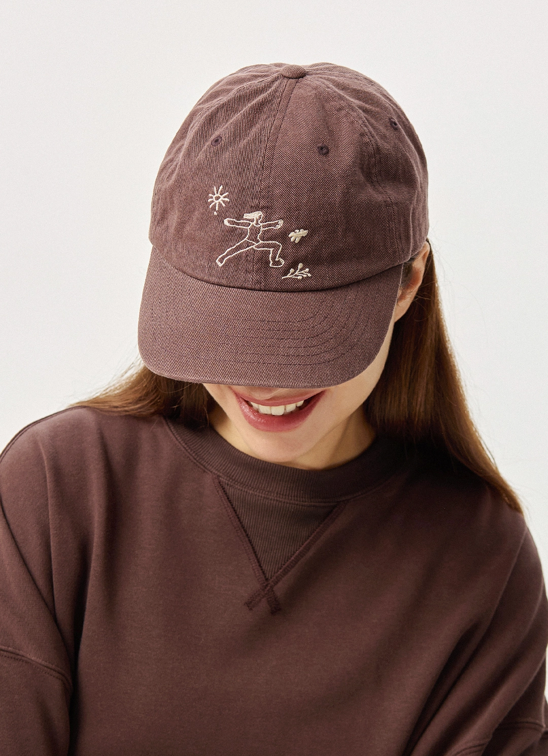 부디무드라 Jalan graphic cap (Unisex)_Brown 상품 이미지 1