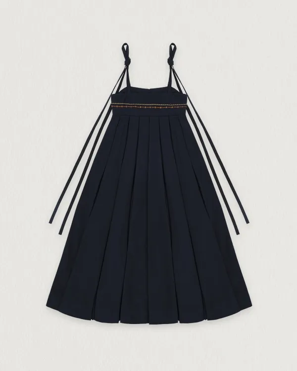 flétta Embroidery Overall Pleats Skirt_2 Colors