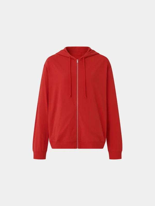 Moses cotton hoodie zip-up