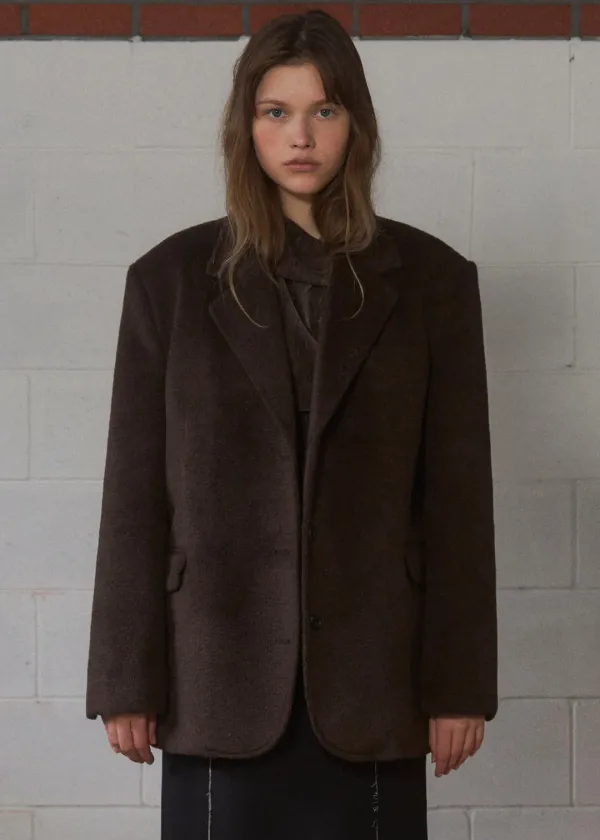Marcelle wool jacket (khaki brown)