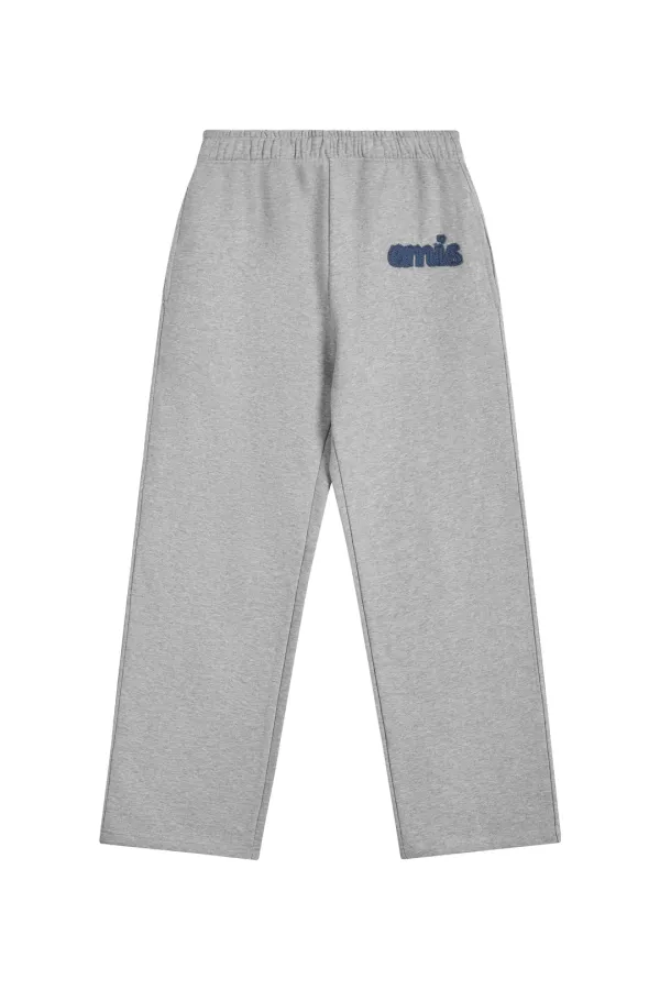COLOR-BLOCK APPLIQUE JOGGER PANTS-GRAY