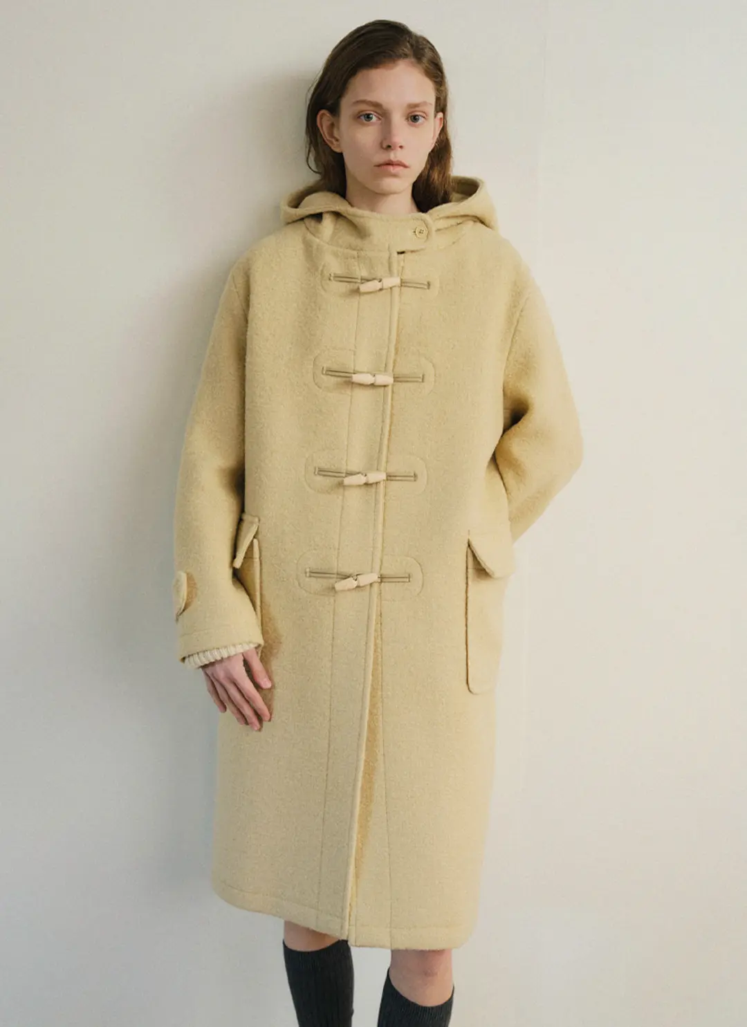 르닐 Angora Toi Hooded Duffle Coat (Butter) 상품 이미지 2