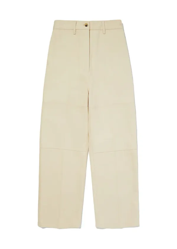 COTTON TWILL WORK PANTS [IVORY, BEIGE, BLACK]