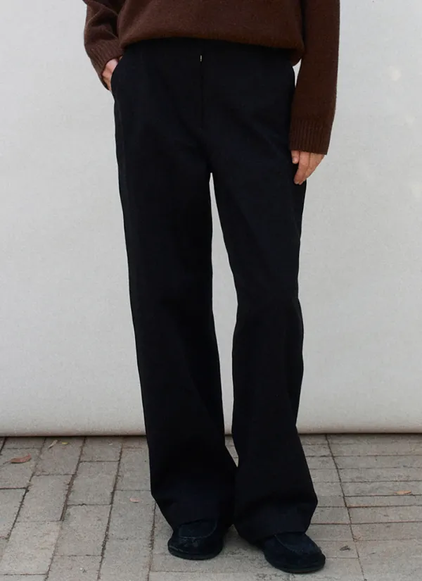 Theo Cotton Chino Pants(Black)