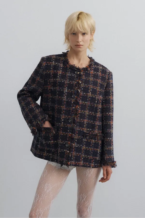 Vintage Tweed Jacket_Navy