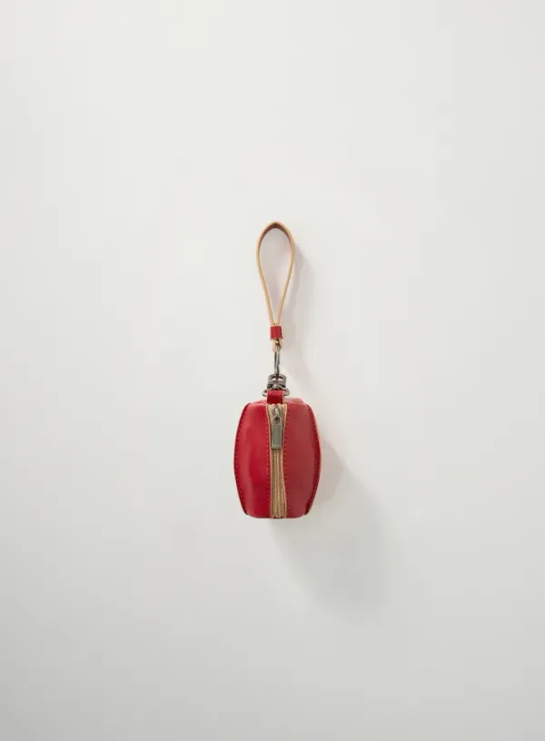 Barrel Mini Pouch Keyring - Red