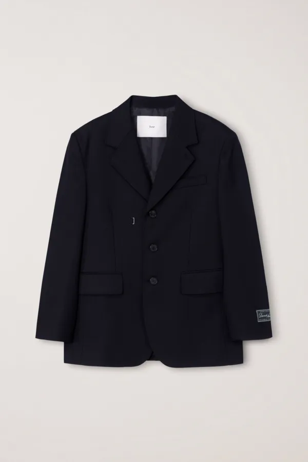 UNISEX REFINED MASCULINE WOOL BLAZER BLACK_UDJA6C105BK