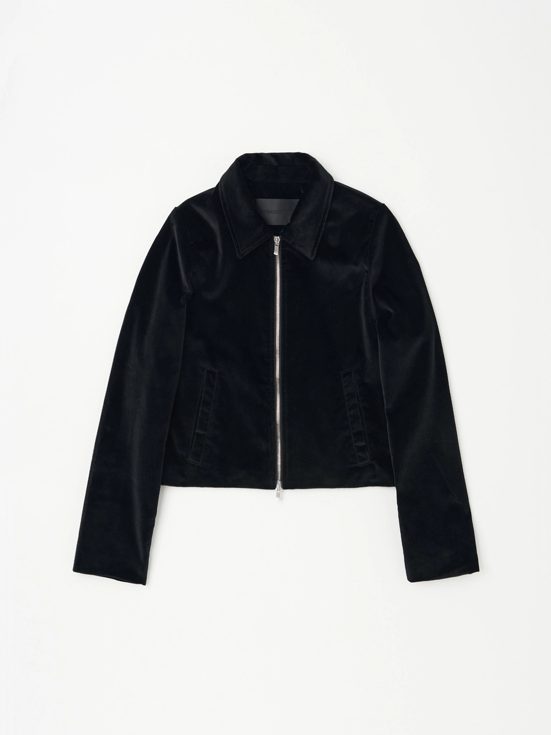 낫띵에브리띵 VELVET SHORT JACKET IN BLACK 상품 이미지 1
