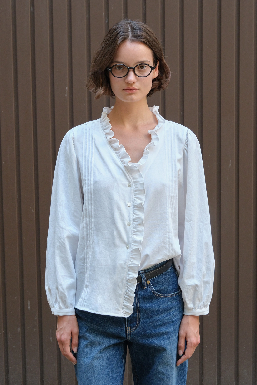 썸웨어버터 Luka Frill Blouse - Ivory 상품 이미지 2