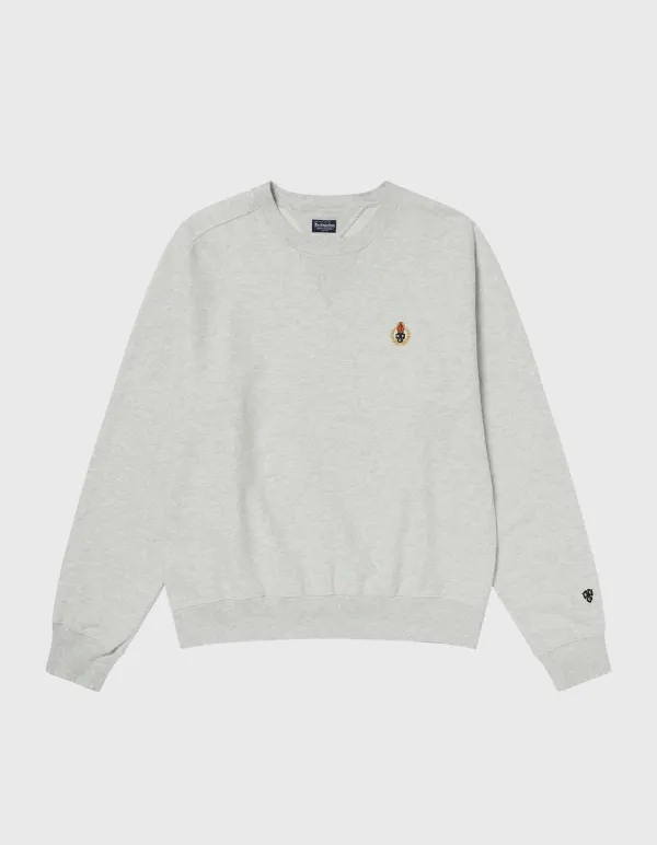 CREST WASHED 221 CREWNECK / M.Grey(3%)