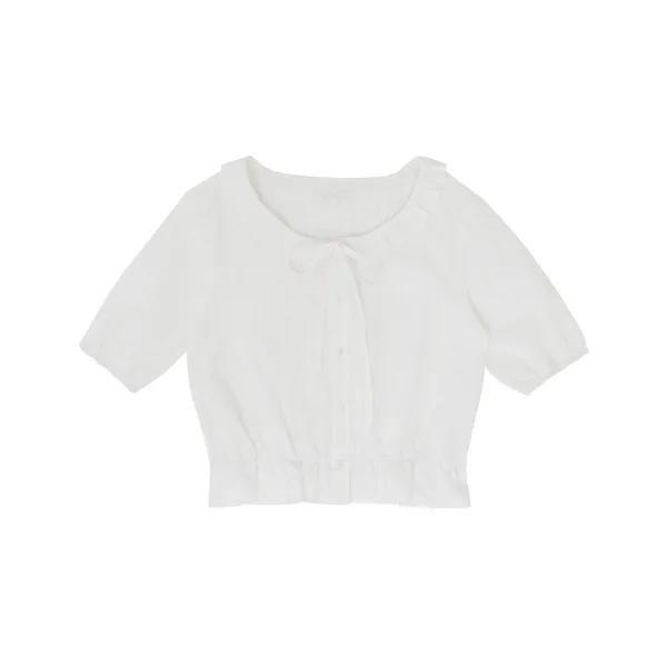 Frill Detail Blouse (cloud white)