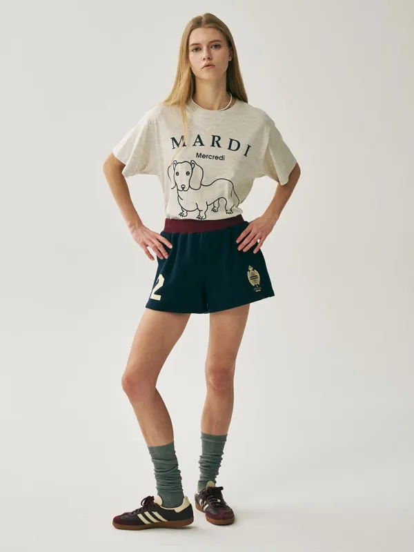 [6/4 순차배송] TSHIRT DDANJI CH.06_OATMEAL NAVY