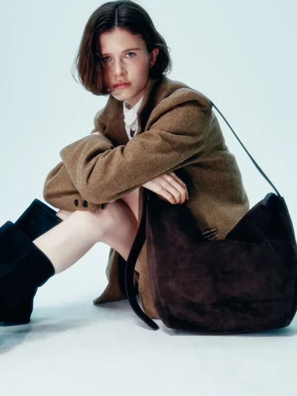 [4차 리오더]Suede 2-Way Bag_(Brown)