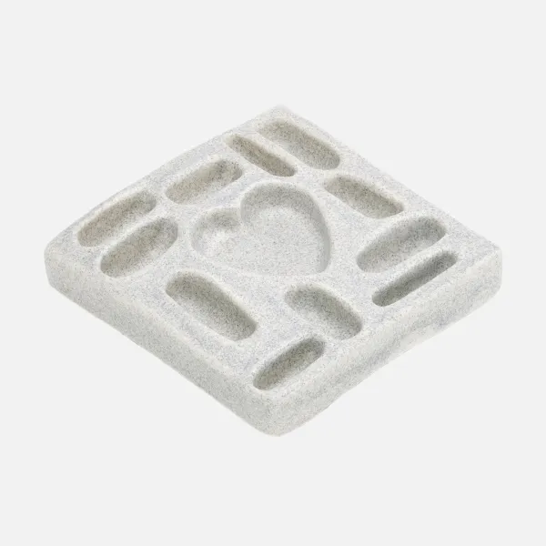 ceramic peep holder-white silver