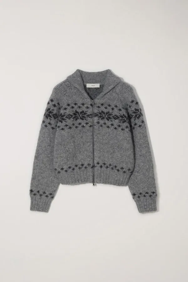 UNISEX COWICHAN CARDIGAN MELANGE GREY