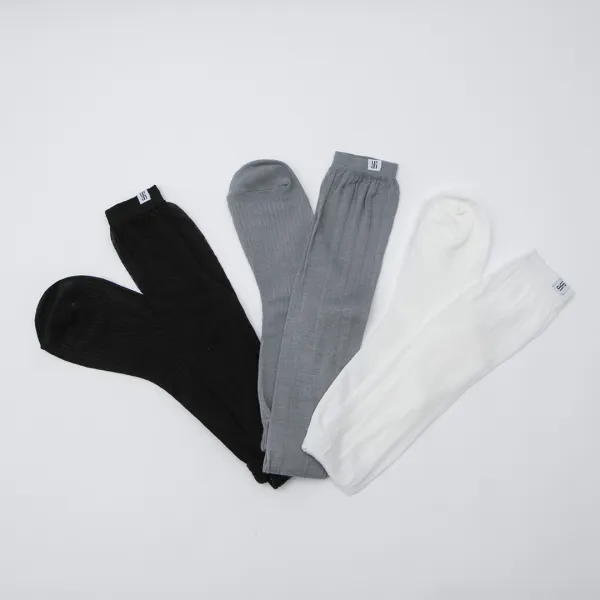 (Z-SC-0038)SHIRRING MIX KNEE SOCKS