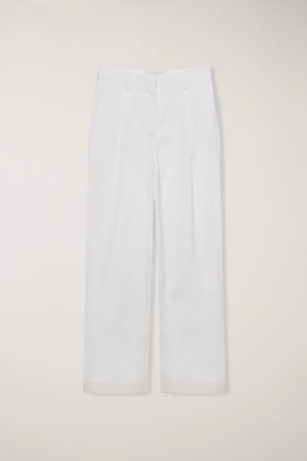 PLEATED CHINO SLACKS IVORY_UDPA6A203IV