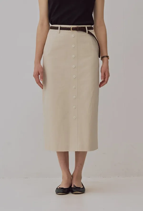 NELLIE BUTTON SKIRT